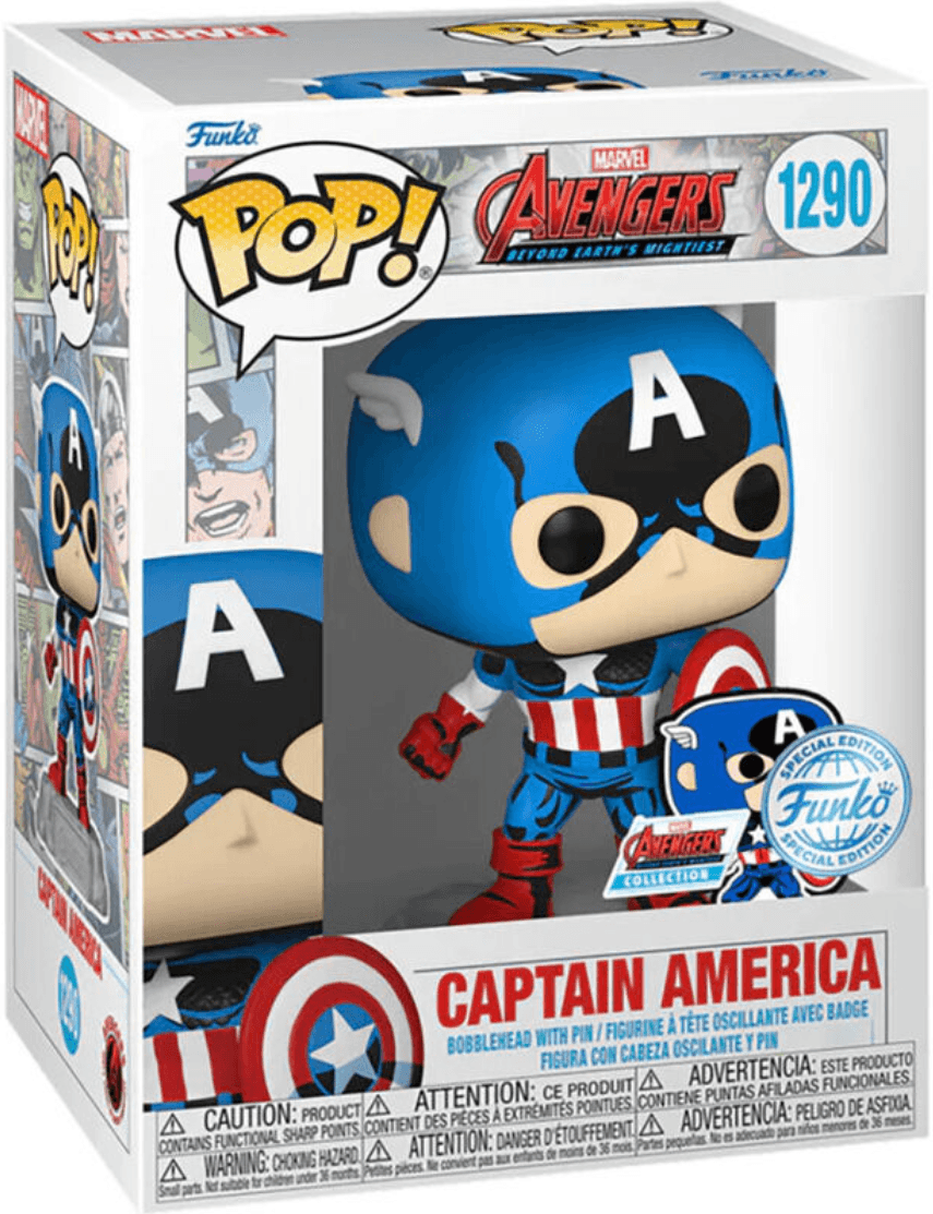 Figura POP Marvel Los Vengadores Avengers Captain America Exclusive -FUNKO