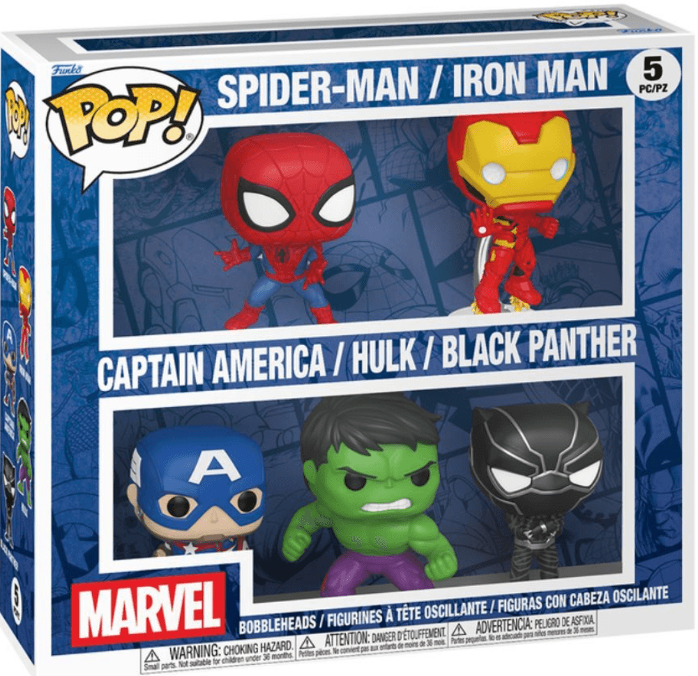 Blister 5 Figuras POP Marvel-FUNKO